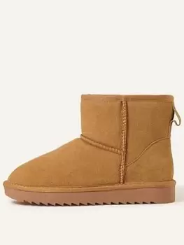 Image of Accessorize Mid Suede Boot, Brown, Size 37, Women