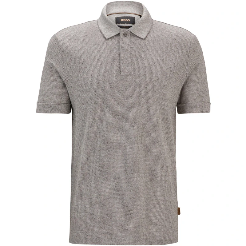 Image of Boss Mens L-Perry 66 Polo Shirt Open Green male L