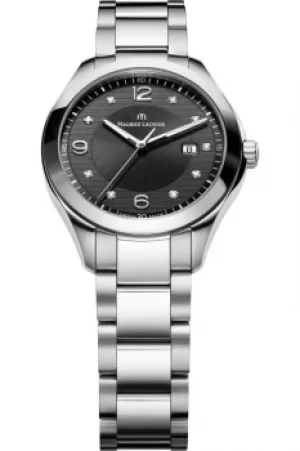 image of Ladies Maurice Lacroix Miros Date Diamond Watch MI1014-SS002-350-1