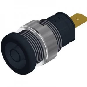 image of SKS Hirschmann SEB 2610 F4,8 Safety jack socket Socket, vertical vertical Pin diameter: 4mm Black