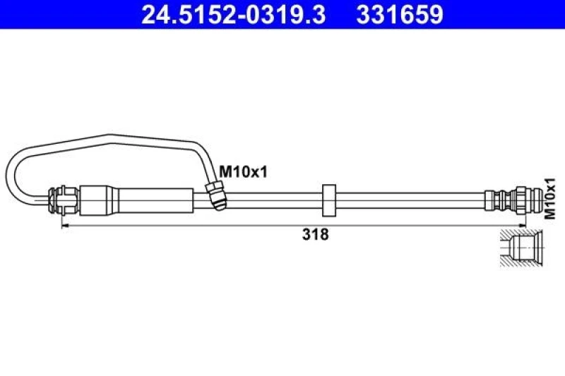 Image of Brake hose ATE 24.5152-0319.3