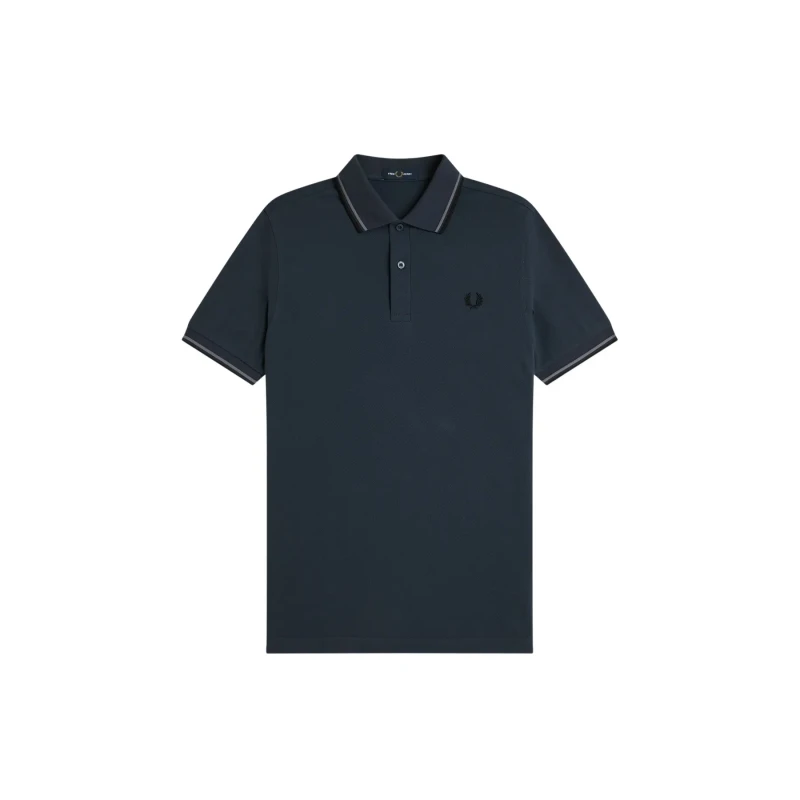 Image of Fred Perry Double stripe polo Fred Perry Noir Male S