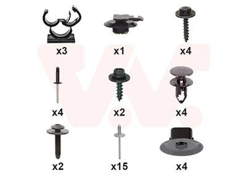 Image of VAN WEZEL Mounting Kit, bumper VAN WEZEL 1557793