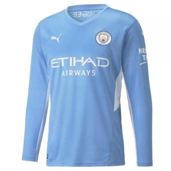 Puma Manchester Home Long Sleeve Home Shirt 2021 2022 - Blue