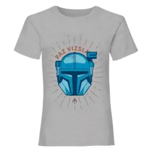 Image of Star Wars: The Mandalorian Girls Paz Vizsla T-Shirt (12-13 Years) (Heather Grey)