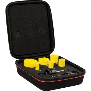 image of Starrett KFC06021 8 Piece Electricians Hole Saw Set