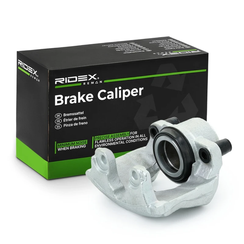 Image of RIDEX REMAN 78B0637R Brake caliper Front Axle, without holder Steel, Cast Iron Brake Caliper (78)