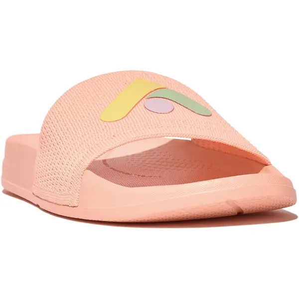 Image of Fitflop Womens iQushion Arrow Lightweight Sliders UK Size 6 (EU 39) Blushy/Multi FIT080-BLUSHM-6