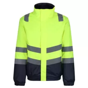 Image of Regatta Mens High-Vis Insulated Jacket (L) (Yellow/Navy)