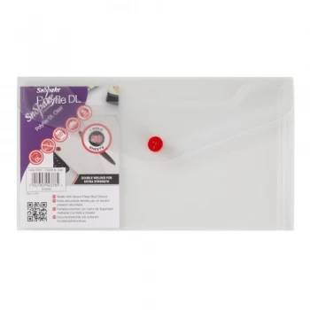 Image of Snopake Polyfile DL Classic Polypropylene Wallet Clear 1 x Pack of 5 Wallets