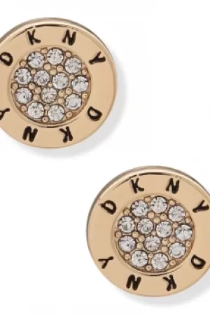 image of DKNY Pave Disc Drop Earrings 60572144-887