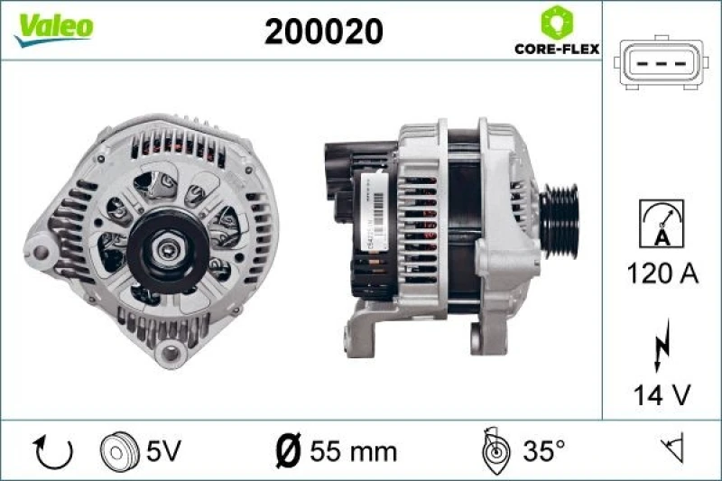Image of Alternator VALEO 200020