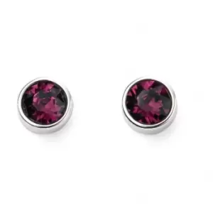Image of Beginnings Sterling Silver Feb Birth Stone Earrings E5560
