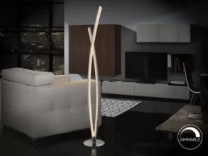 Image of Linur Integrated LED Floor Lamp Chrome