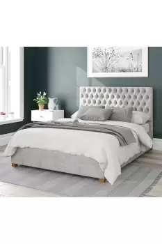 Image of Nightingale Upholstered Ottoman Storage Bed, Pure Pastel Cotton Fabric