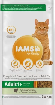 image of Iams Vitality Adult Lamb Cat Food 10kg