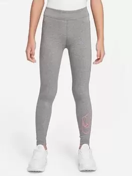 Image of Nike Older Girls Nsw Essntl Lgng Futura Mr, Grey/Pink, Size L=12-13 Years