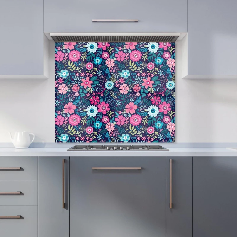 Image of Warren Reed - Designer Watermelon Pattern Kitchen Splashback in Blue Size: 900mm x 650mm Blue Unisex 900mm x 650mm