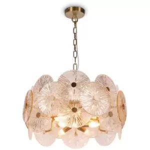 Image of Maytoni Aster Modern Pendant Ceiling Light Gold, Glass Shade