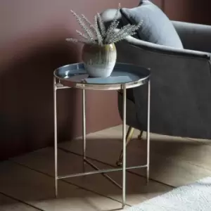 Image of Gallery Interiors Valetta Side Table in Silver