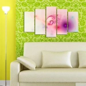 Image of 5ABSMDF-37 Multicolor Decorative MDF Painting (5 Pieces)