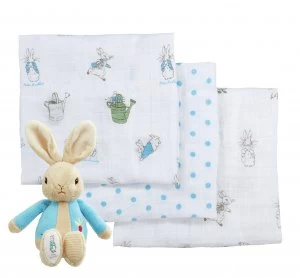 image of Beatrix Potter Peter Rabbit Muslin Set