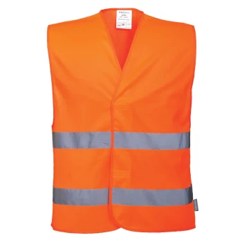 Image of Portwest Two Band Class 2 Hi Vis Waistcoat Orange 4XL / 5XL
