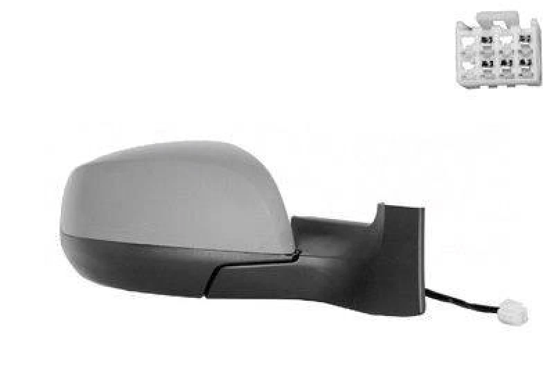 Image of VAN WEZEL 3702818 Wing mirror * HAGUS * Right, Heatable, primed Outside Mirror (50)