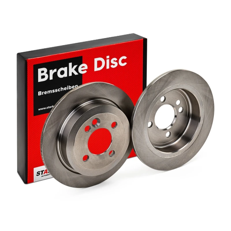 Image of STARK SKBD-0020079 Brake disc Rear Axle, solid, Cast Iron, Uncoated, Untreated, without bolts/screws Cast Iron Brake Disc (82)