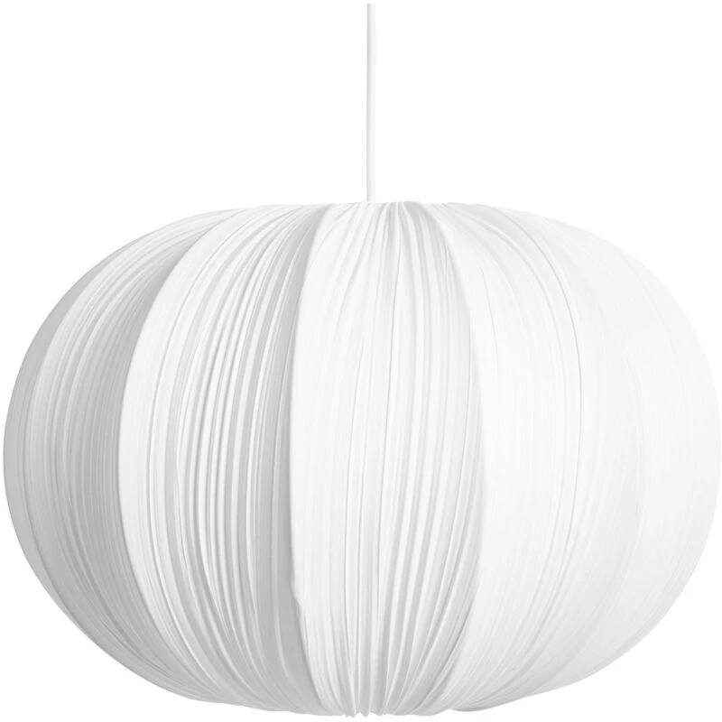 Image of Beliani Pendant Lamp Oker Fabric White
