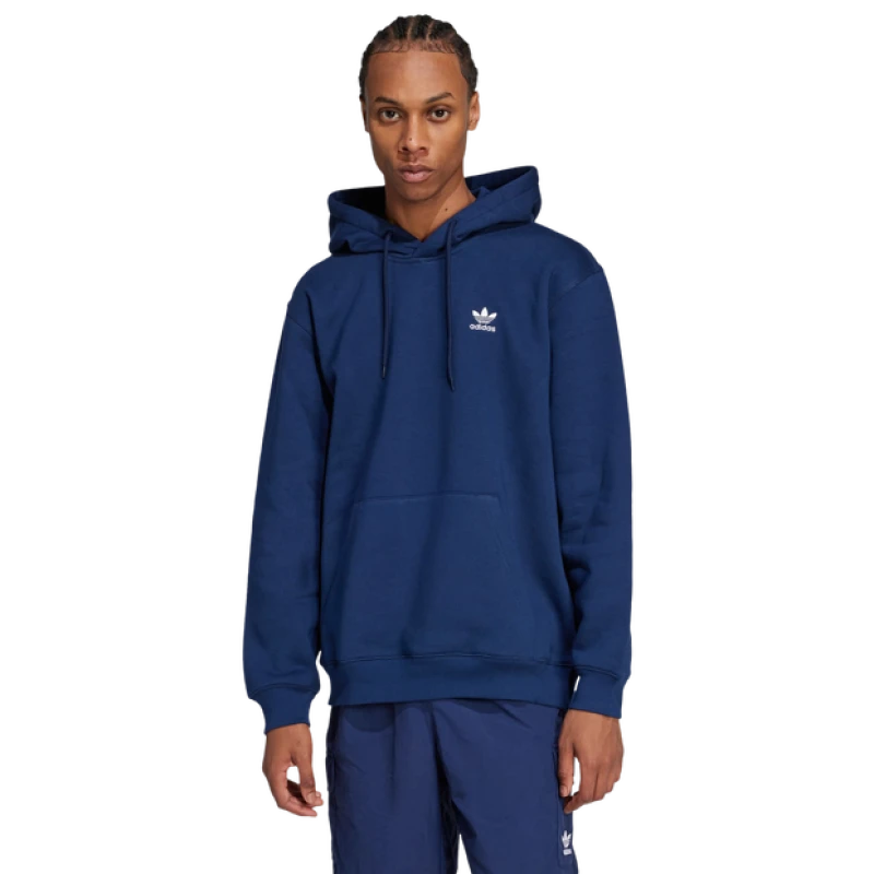 Image of Adidas Trefoil Men Hoodies - Blue - Size M - Cotton Jersey