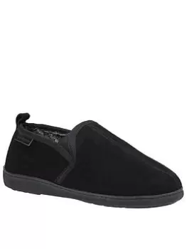 Image of Hush Puppies Hush Puppie Arnold Slipper, Black, Size 9, Men