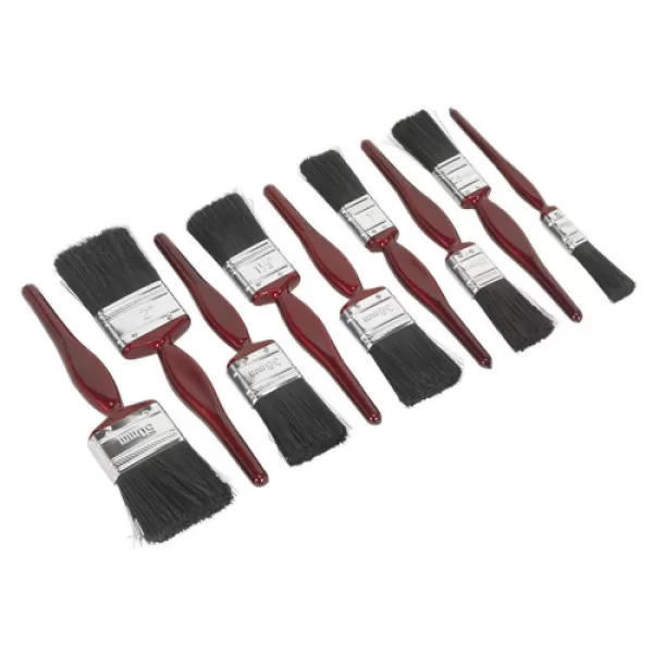 Image of Sealey SPBS9 Pure Bristle Paint Brush Set 9pc