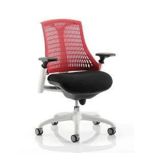 Image of Trexus Flex Task Operator Chair With Arms And Headrest Black Fabric