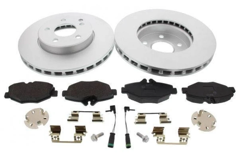 Image of MAPCO 47810HPS Brake disc and pads set Front Axle, Brake Disc Type: Vented, incl. wear warning contact, with anti-squeak plate Brake Set,disc brakes
