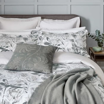 Image of Sanderson King Protea Kingsize Duvet Cover, Grey & Linen