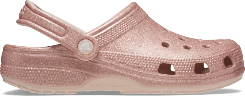 Image of Crocs Womens Classic Glitter Clog Vegan Sandals Shoes - UK 7 / EU 41-42 / M8 Pink female GDE2817QUA7