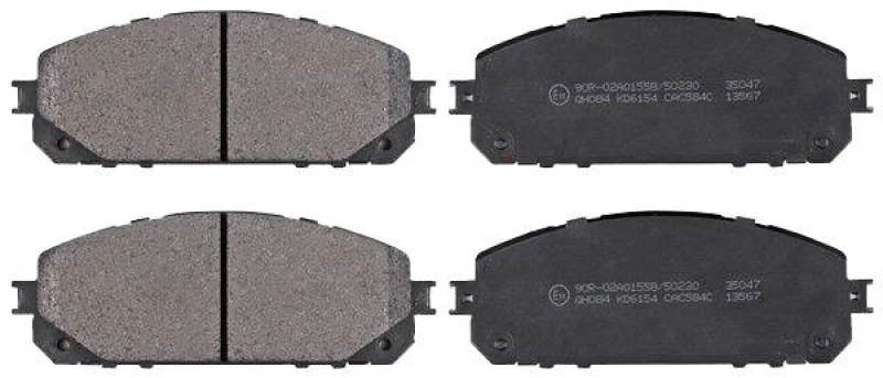 Image of A.B.S. 35047 Brake pad set without integrated wear sensor Brake Pad Set,disc brake (402)