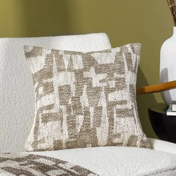 Image of Ola Cushion Olive, Olive / 45 x 45cm / Polyester Filled