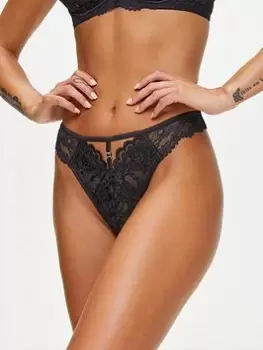 Image of Ann Summers Knickers The Icon Thong - Black, Size 10, Women