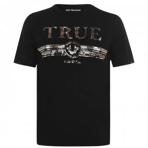 True Religion Sequin T Shirt - Black