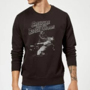 image of Universal Monsters Creature From The Black Lagoon Black and White Sweatshirt - Black