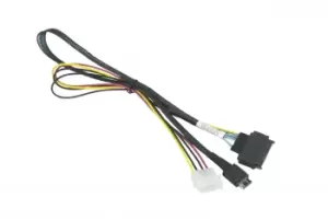 Image of CBL-SAST-0956 - 0.55 m - SFF-8611 - SFF-8639 - Male - Black - Red - Yellow