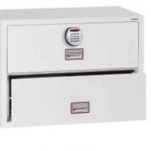 Image of World Class Lateral Fire File FS2412E 2 Drawer Filing Cabinet with Electronic Lock