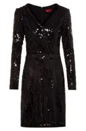 Image of Hugo Boss Wrap Smart Dress Black Size L Women