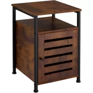 Image of Tectake - Bedside cabinet Cork - bedside table, lamp table, side table - industrial dark - industrial dark