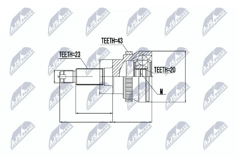 Image of NTY CV joint kit NTY NPZ-SU-031