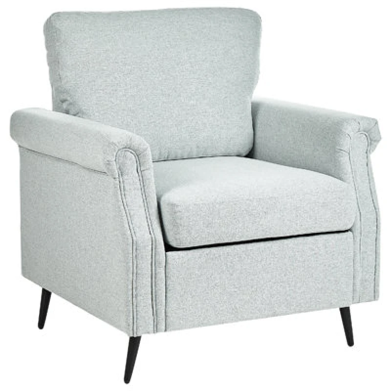 Image of Beliani Armchair Vietas Fabric Light Grey