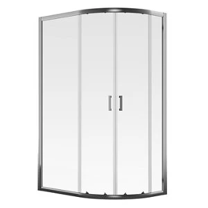 Image of Aqualux Edge 6 Quad Offset quadrant Clear glass Shower Shower enclosure with Corner entry double sliding door (W)800mm (