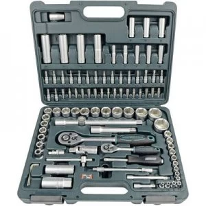 image of Brueder Mannesmann Bit set Metric 1/4 (6.3 mm), 1/2 (12.5 mm) 94 Piece M98410